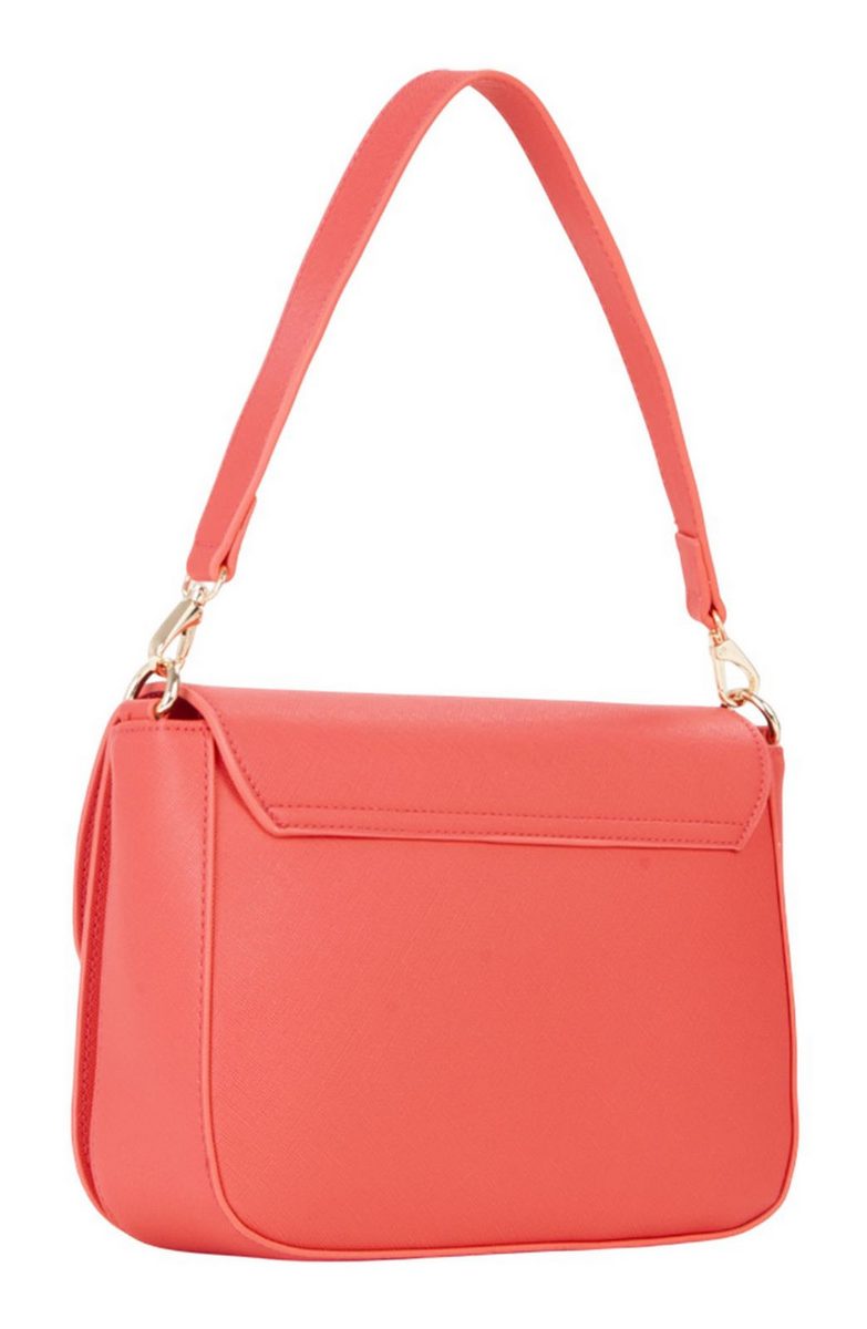 Valentino DIVINA Flap Schoudertas – Coral Roze – V-Logo met Ketting – Medium Crossbody Tas