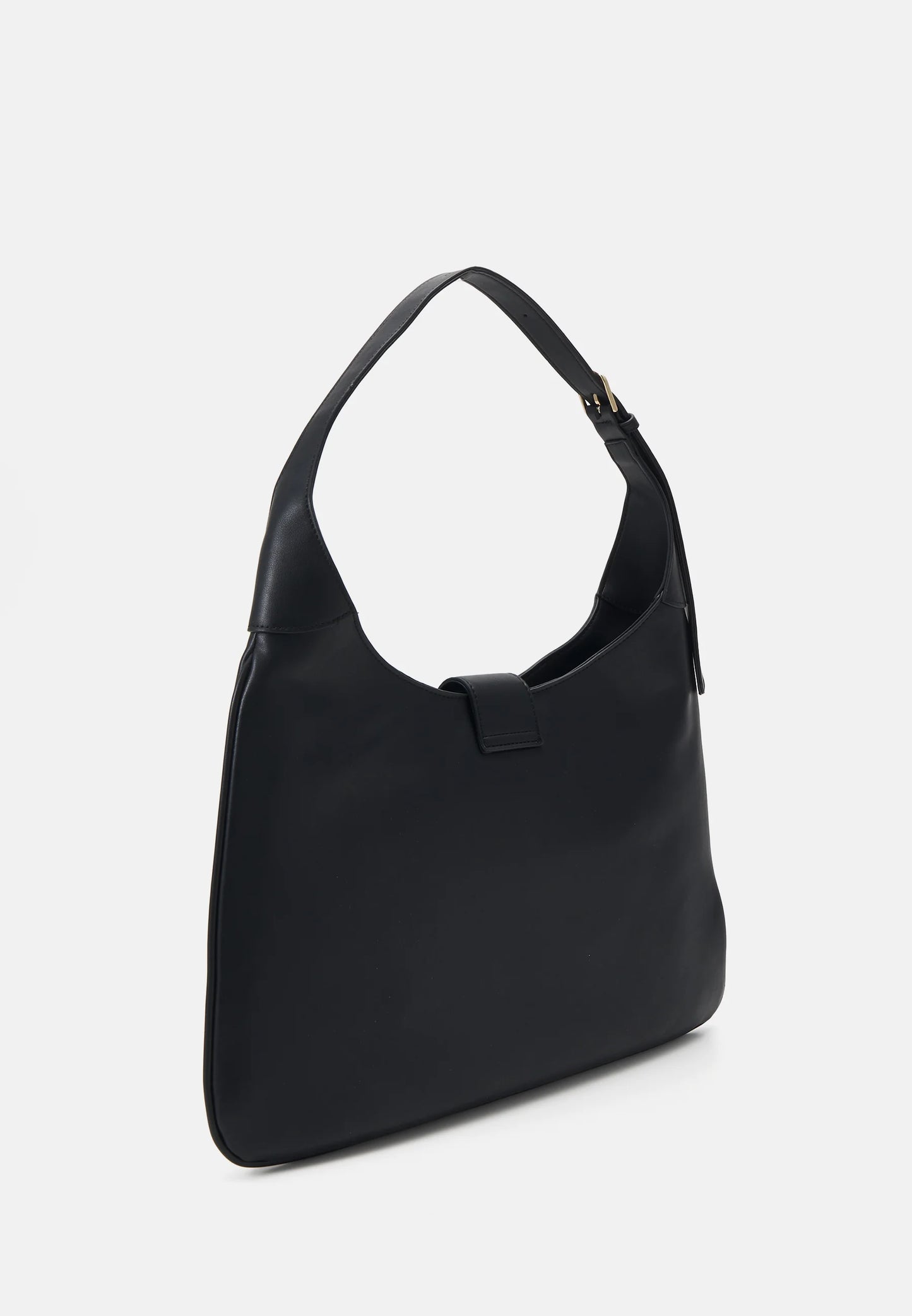 Valentino Moses Handtas Nero – Zwarte Schoudertas met Gouden Logo Detail