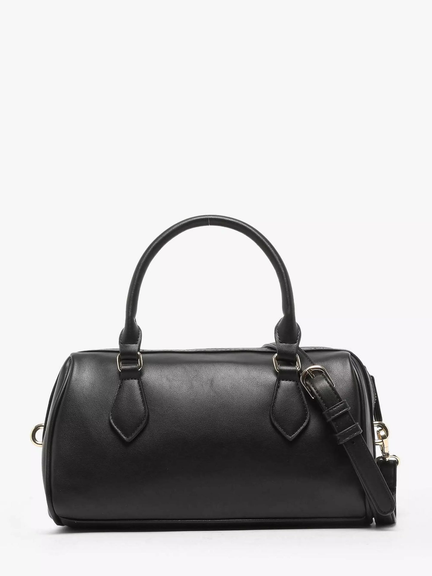 Valentino Mario MOSES Nero Handtas – Zwarte Barrel Bag met Gouden Logo
