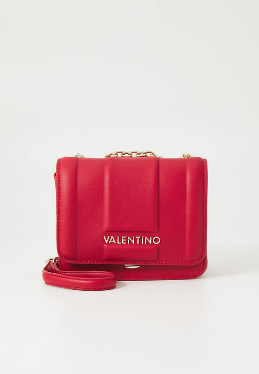 Valentino BRASS Schoudertas – Rosso Scuro – Goudkleurige Ketting – Damestas