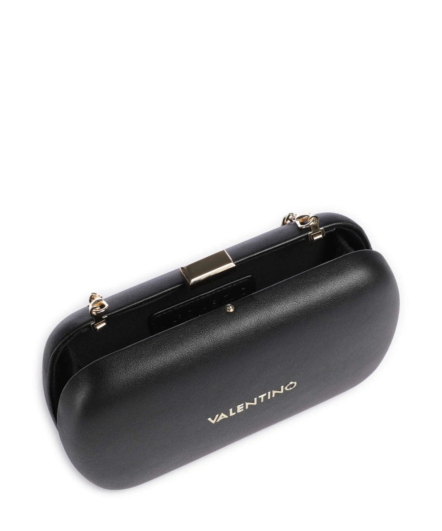 Valentino AROMA Clutch – Nero | Luxe Avondtas met Goudkleurige Ketting