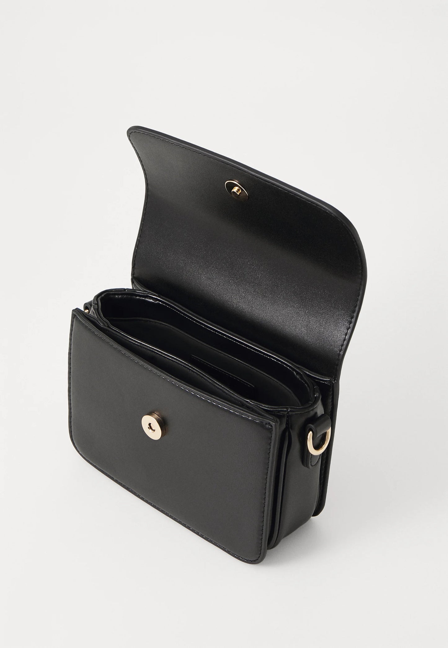 NAMMOS-Valentino Schoudertas – Zwart met Gouden Logo - nero