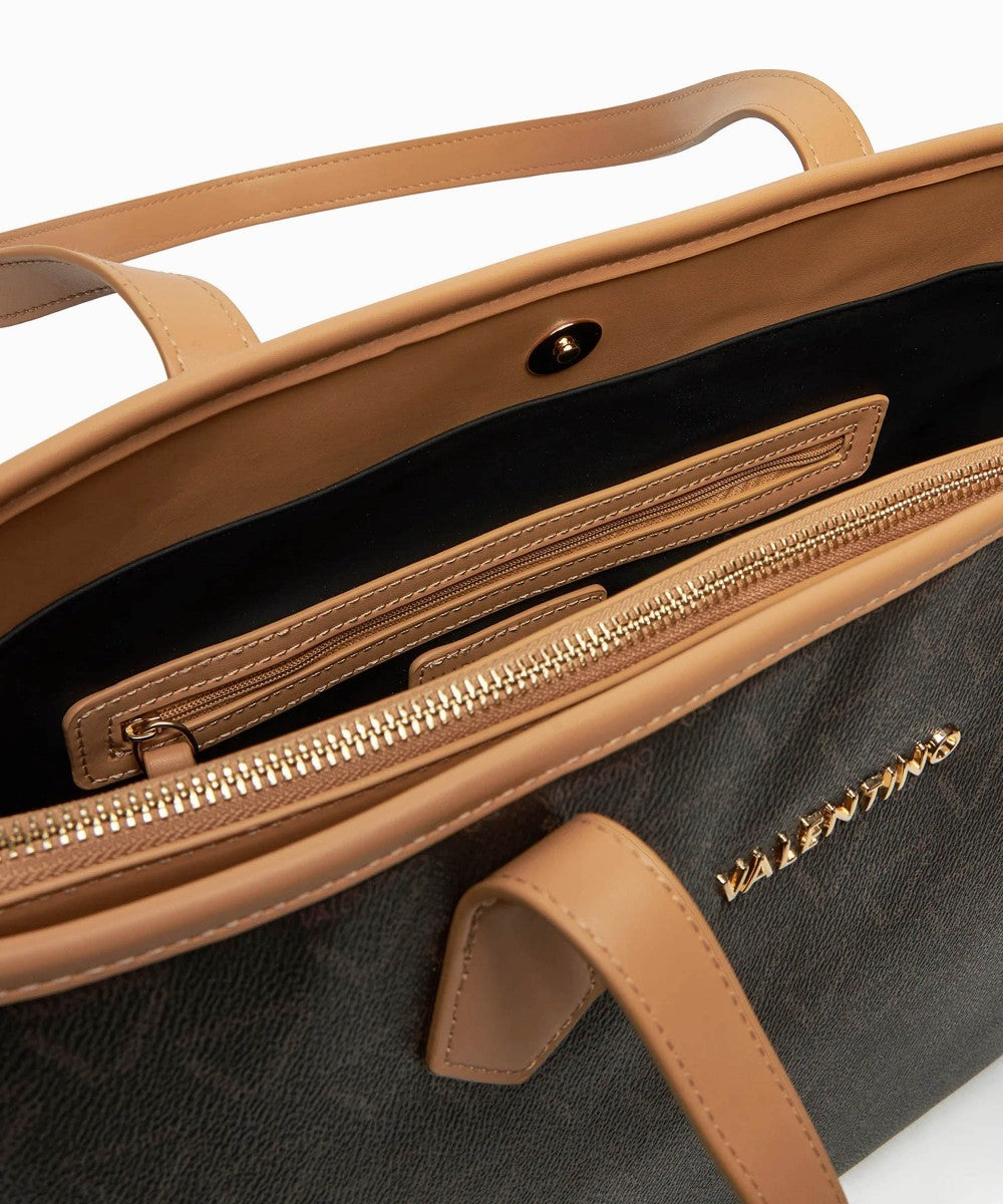 Valentino by Mario Valentino - Symetrie Shopper Bag - Nero/Cognac