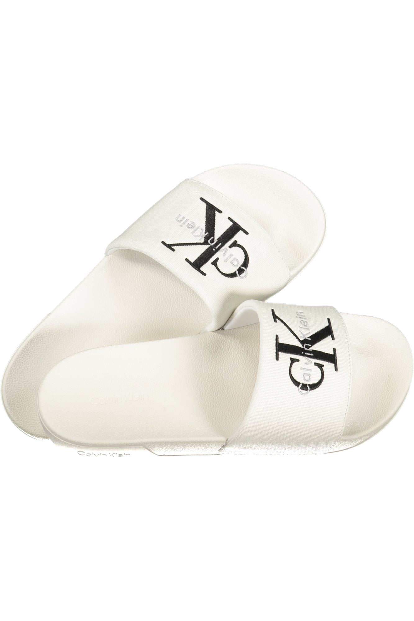 CALVIN KLEIN MEN'S WHITE SLIPPER FOOTWEAR