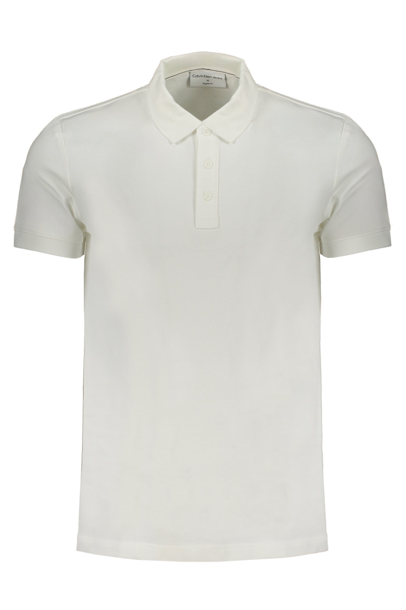 CALVIN KLEIN MEN'S WHITE SHORT SLEEVE POLO SHIRT