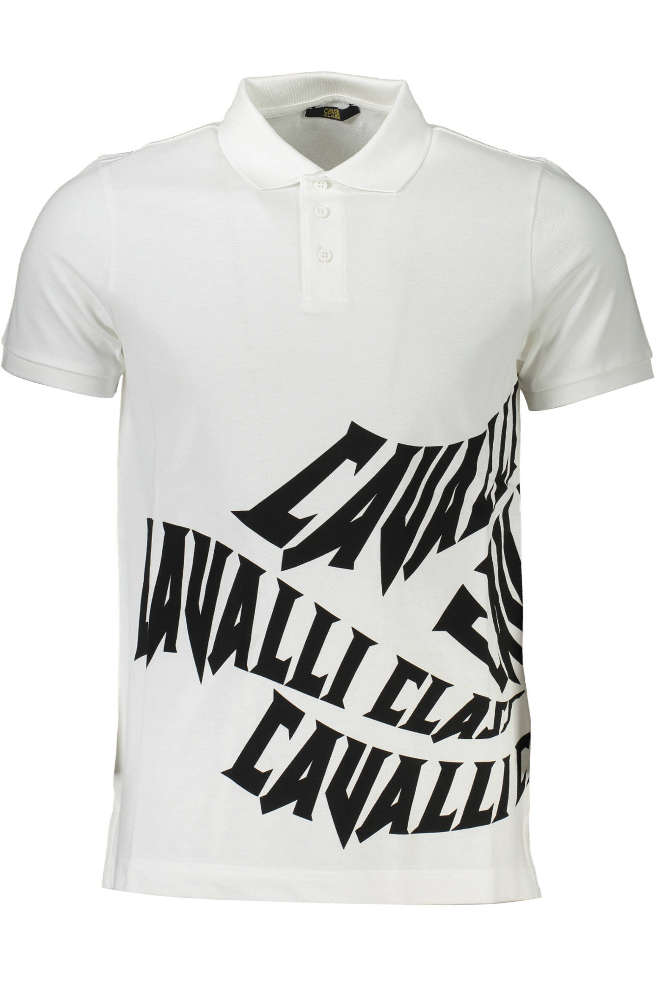 CAVALLI CLASS POLO SHORT SLEEVE MAN WHITE