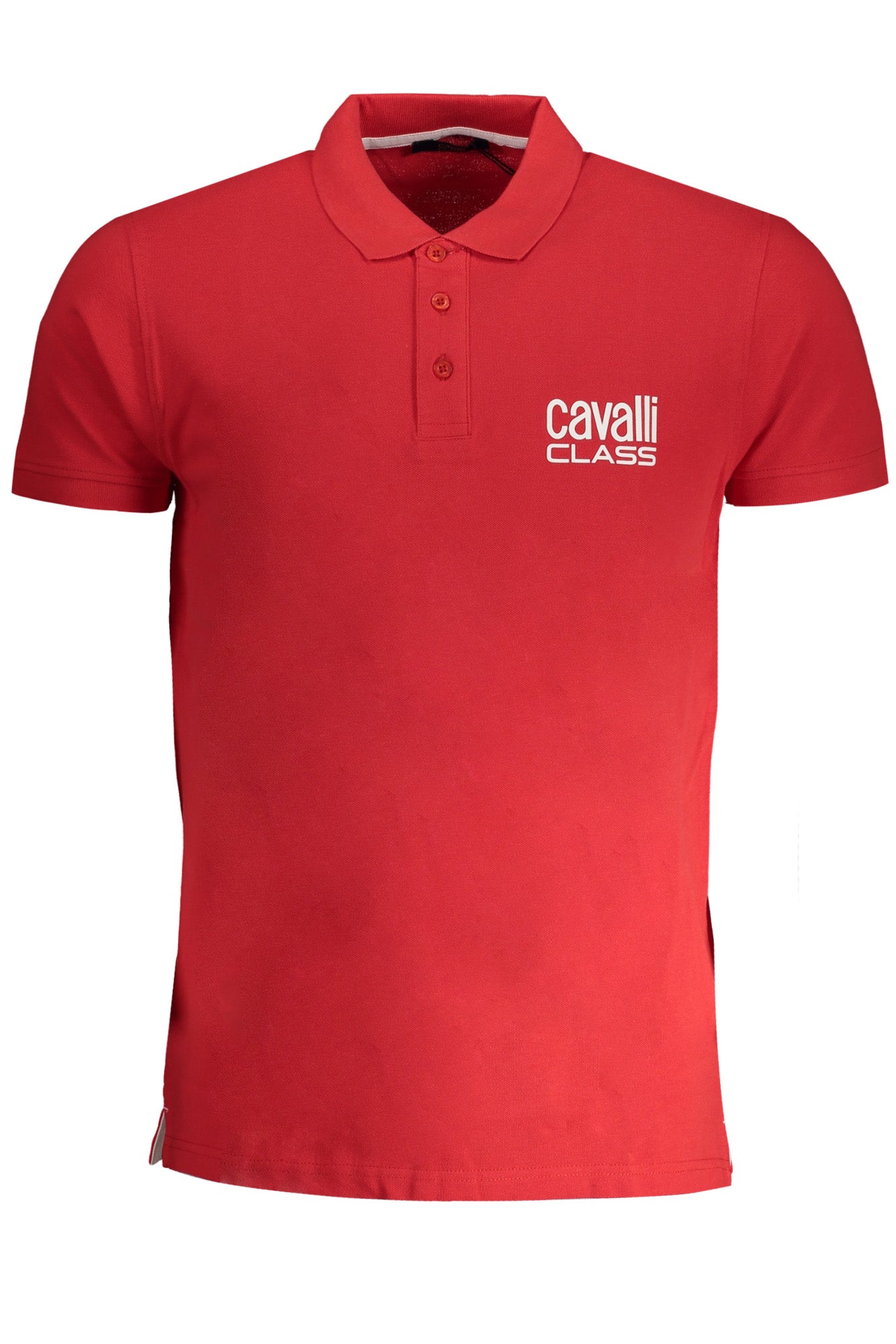 CAVALLI CLASS MEN'S SHORT SLEEVED POLO SHIRT RED
