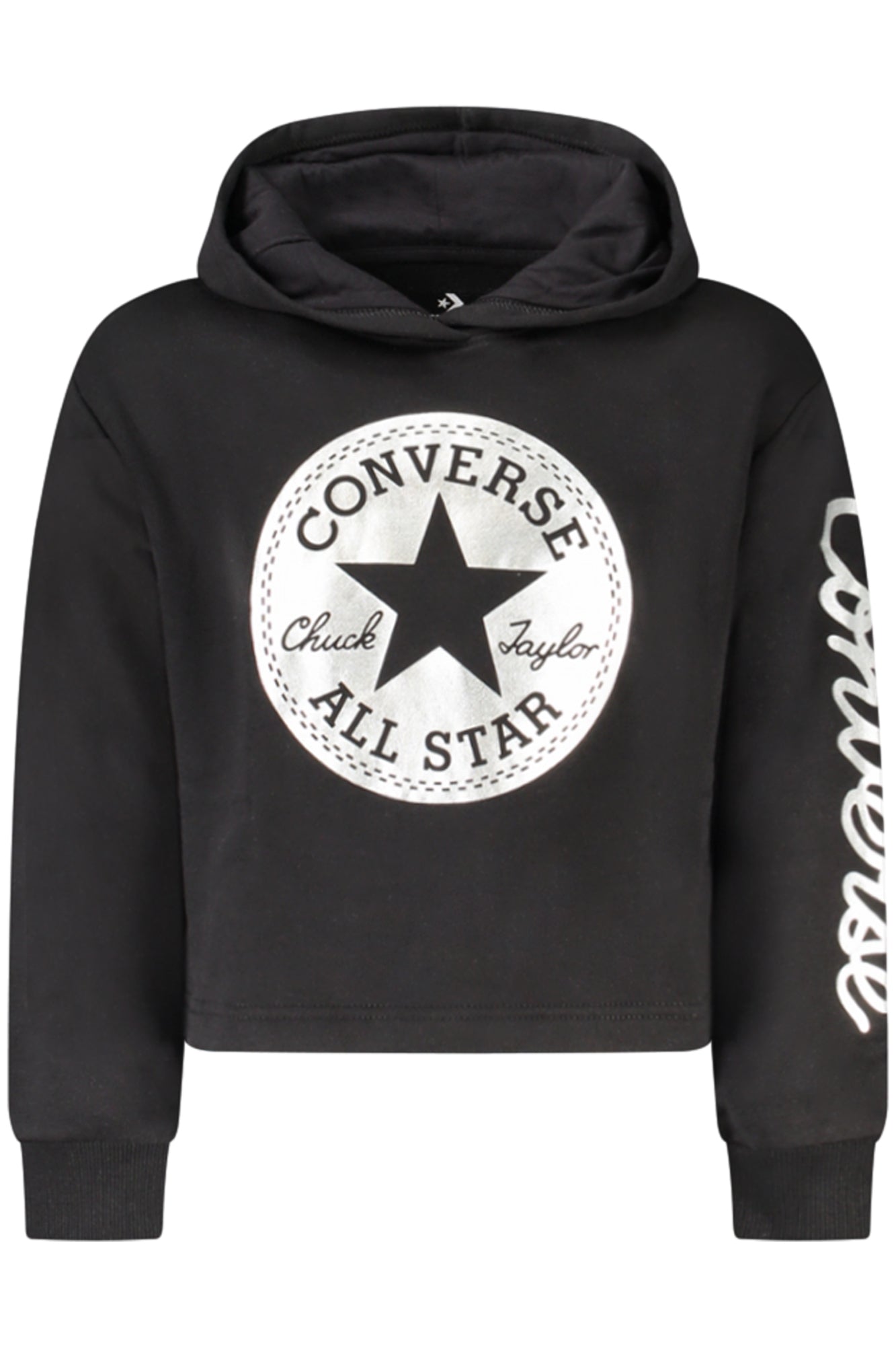Converse Girls' Zip-Up Hoodie, Black