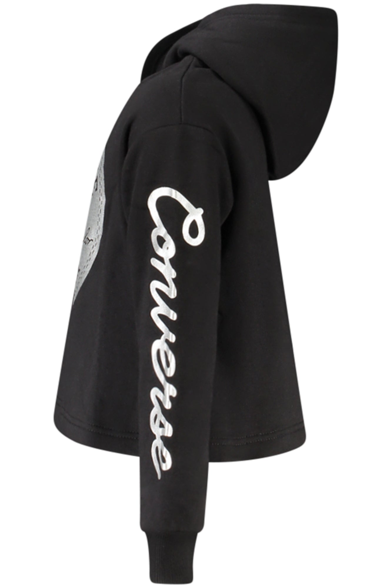 Converse Girls' Zip-Up Hoodie, Black