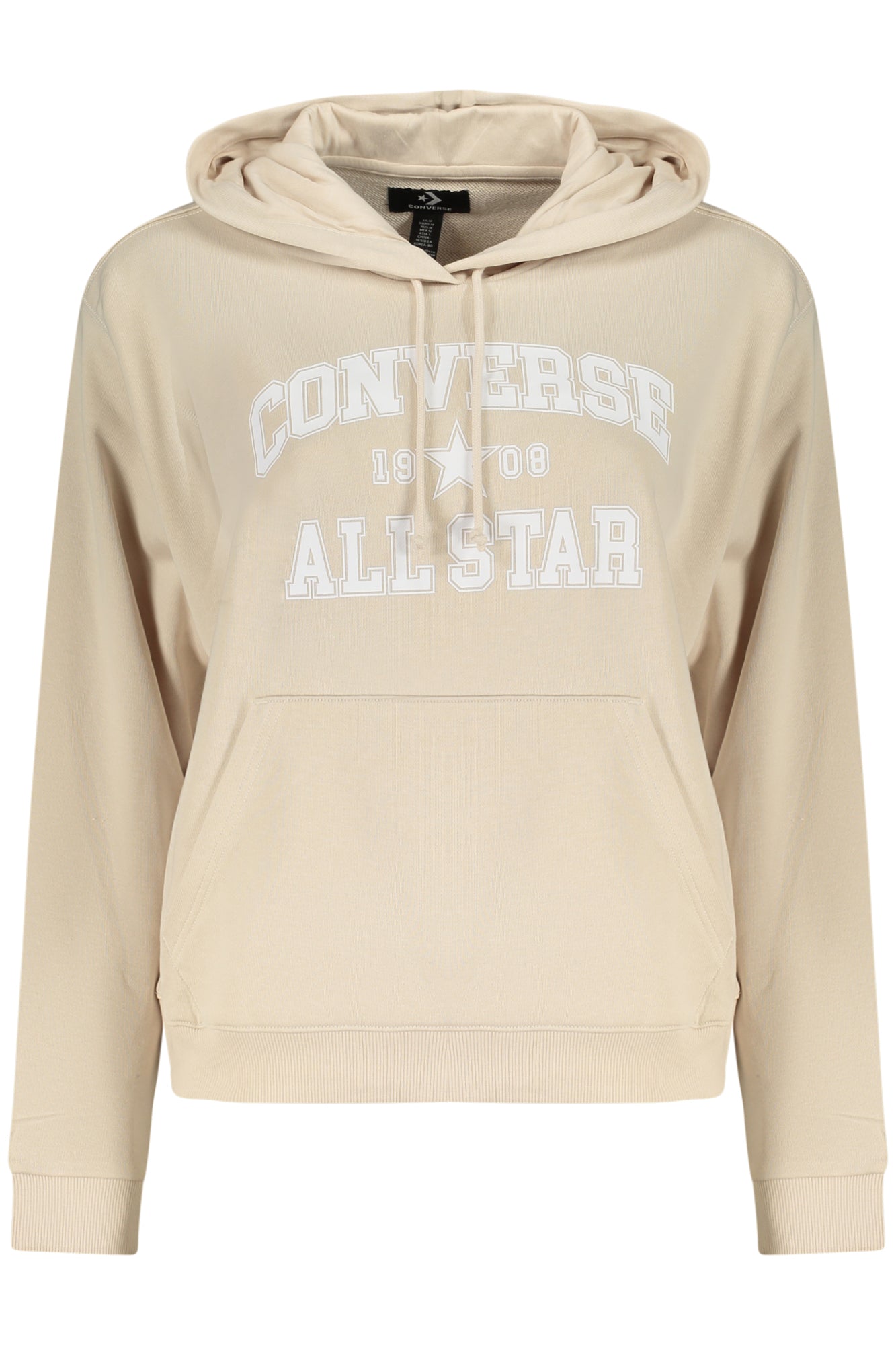 Converse Women's Zip-Up Hoodie in Beige
