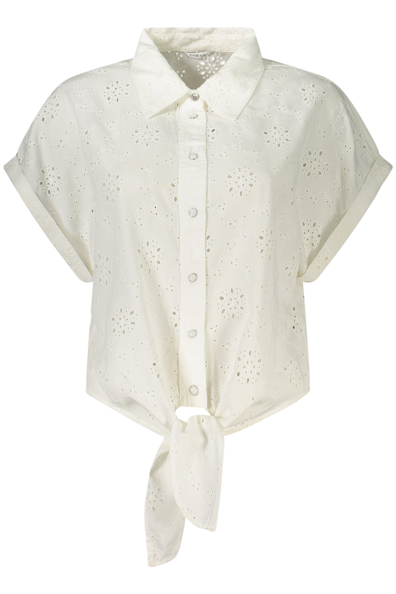 GUESS JEANS SHORT SLEEVE SHIRT WOMEN WHITE