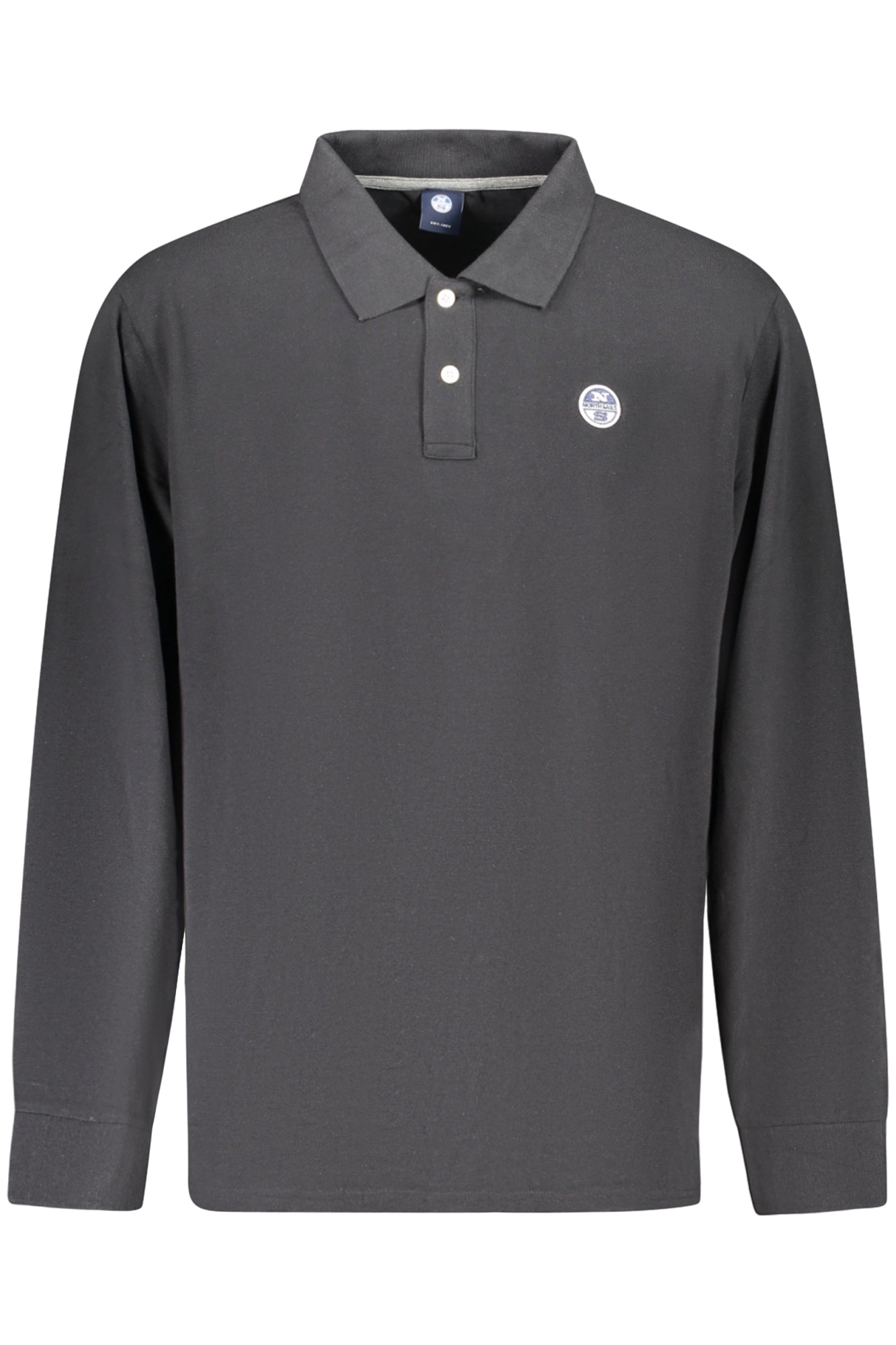 NORTH SAILS MEN'S LONG-SLEEVED POLO SHIRT, BLACK
