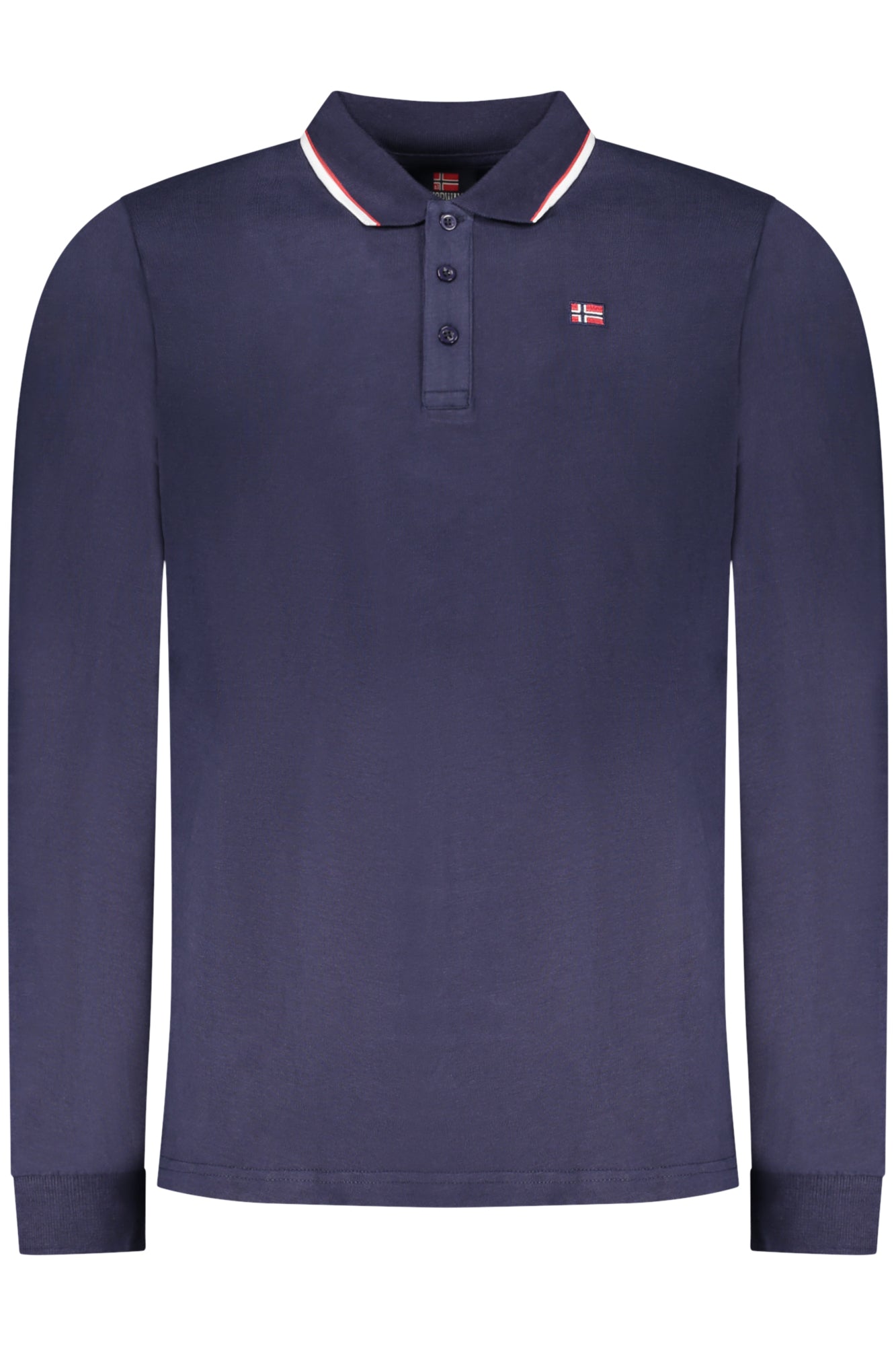 NORWAY 1963 MEN'S LONG-SLEEVED POLO SHIRT, BLUE