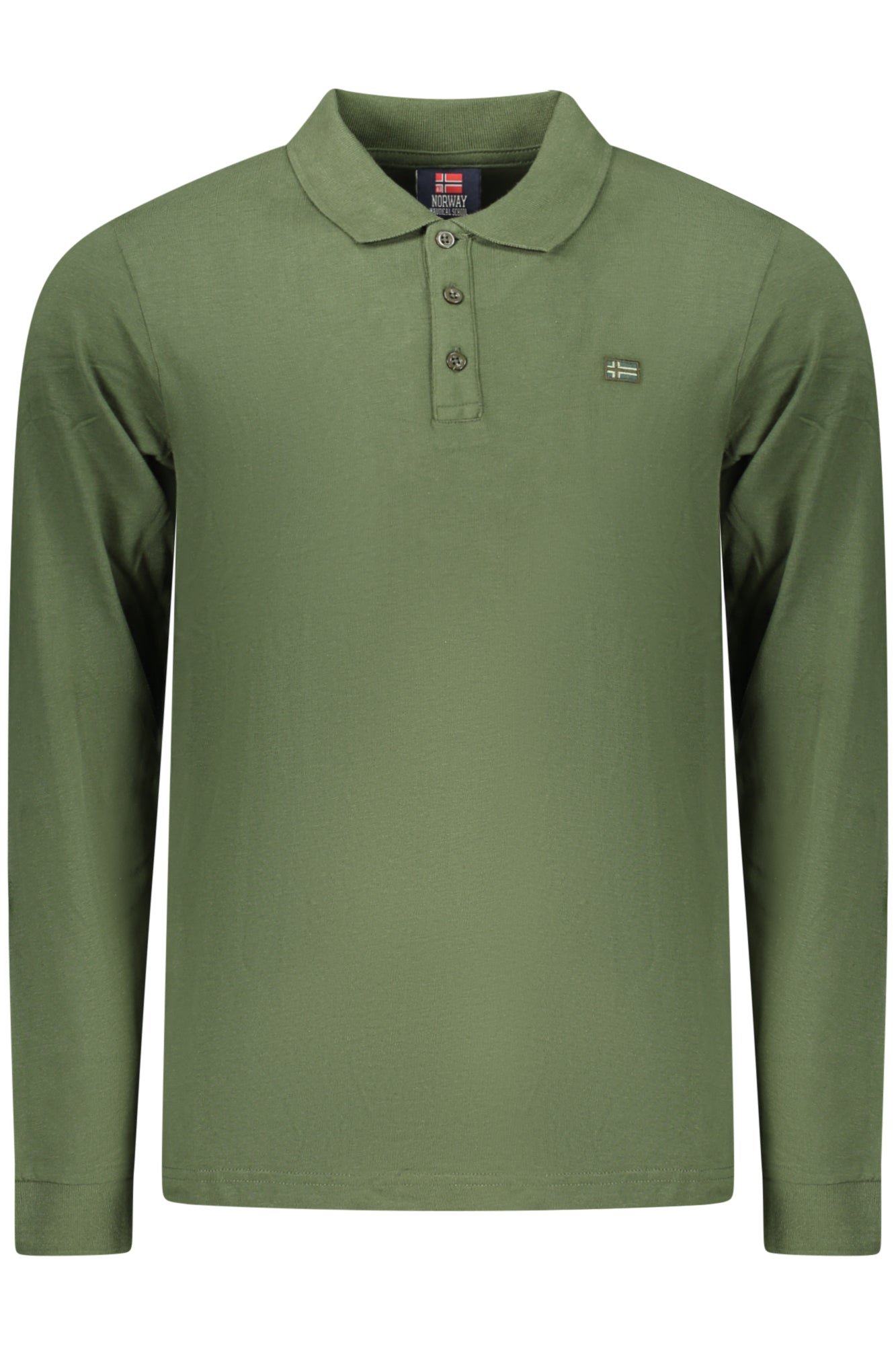 NORWAY 1963 MEN'S LONG-SLEEVED POLO SHIRT, GREEN