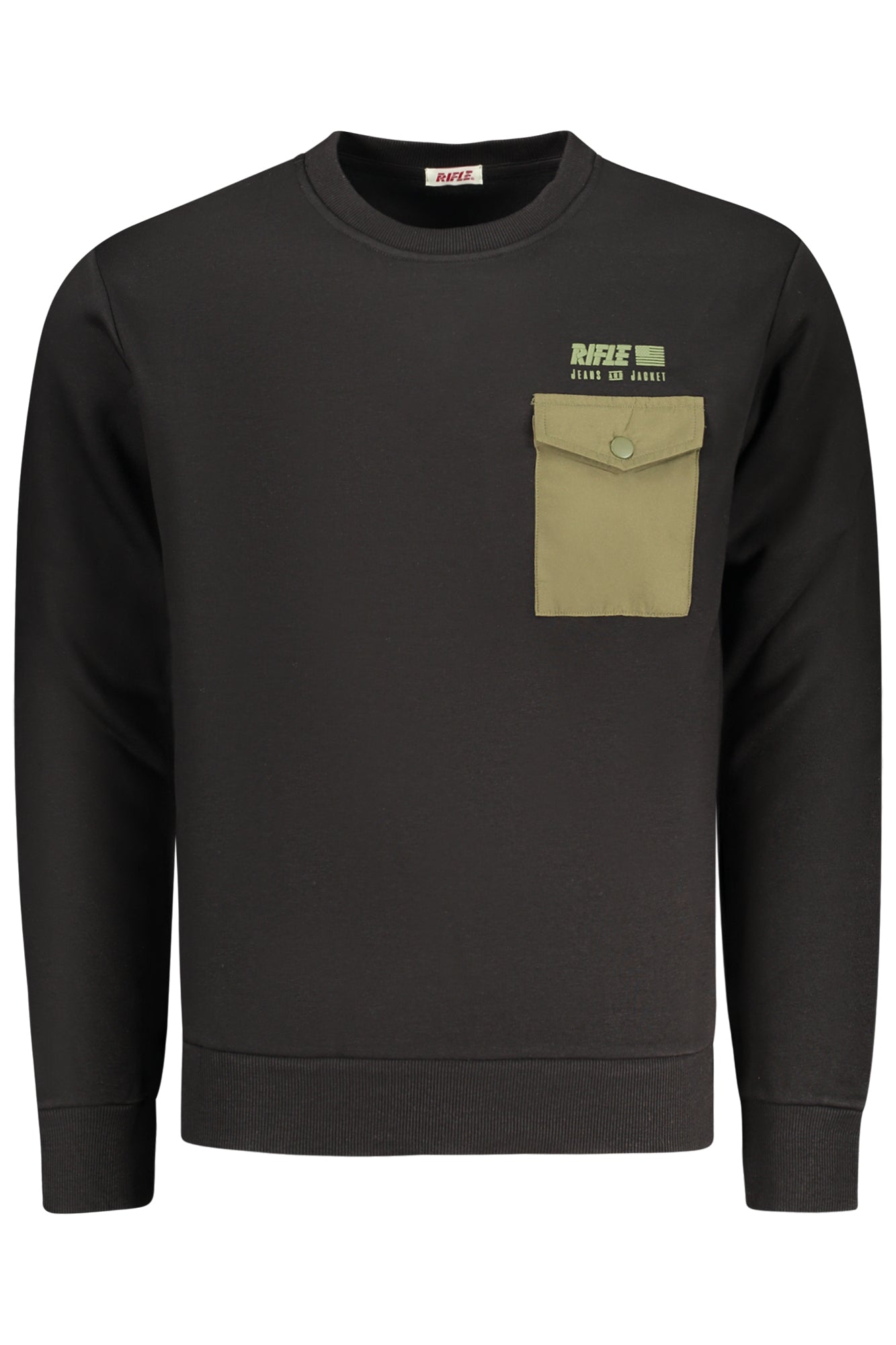 RIFLE MEN'S BLACK ZIP-UP SWEATSHIRT
