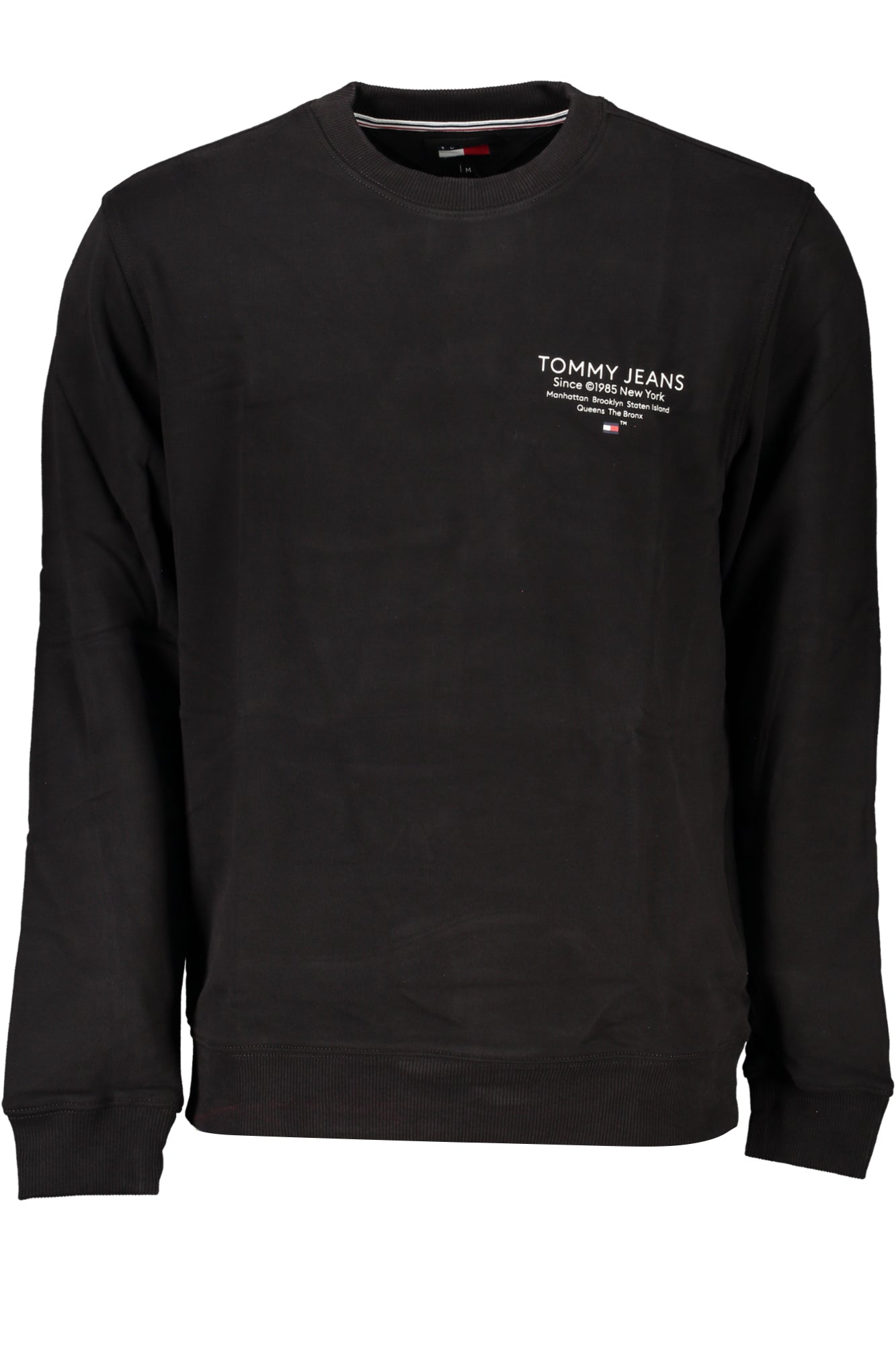 TOMMY HILFIGER MEN'S BLACK ZIPLESS SWEATSHIRT