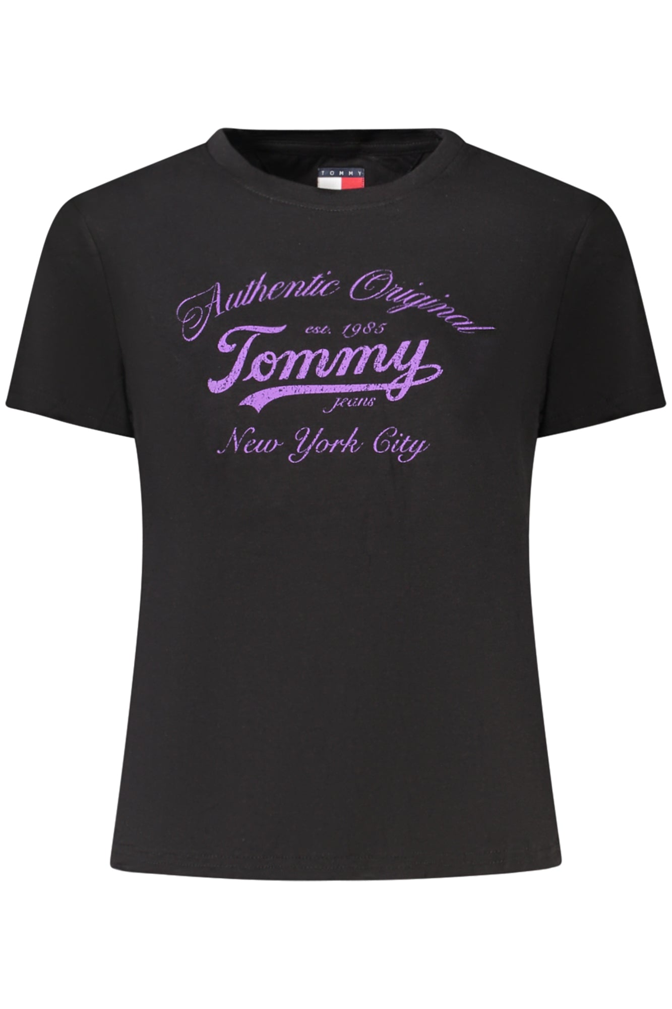 TOMMY HILFIGER WOMEN'S SHORT-SLEEVE T-SHIRT BLACK