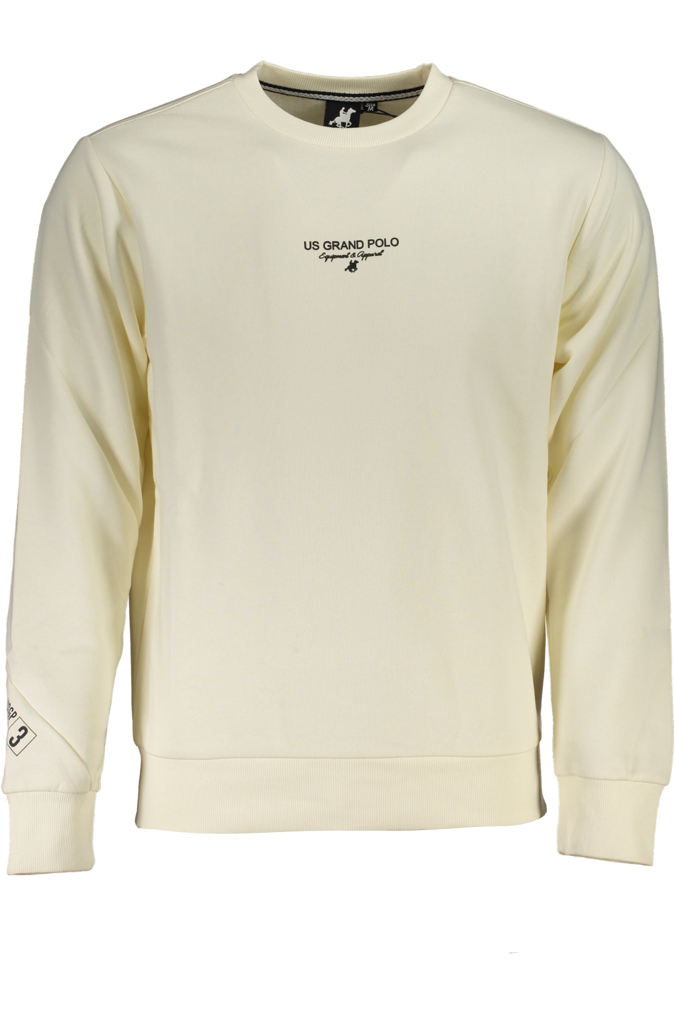 US GRAND MEN'S WHITE ZIP-UP SWEATSHIRT
